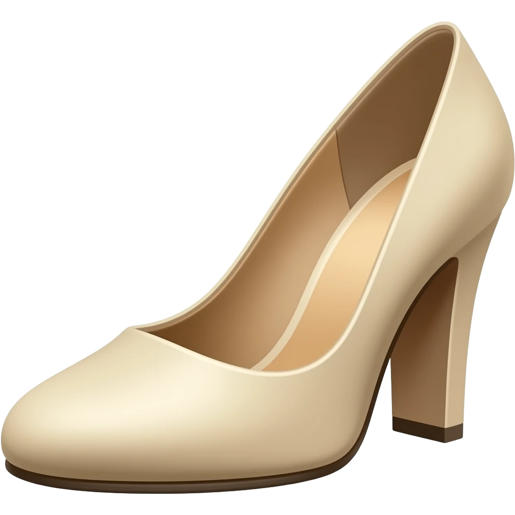 zapatos de muñeca beige clasicos emoji