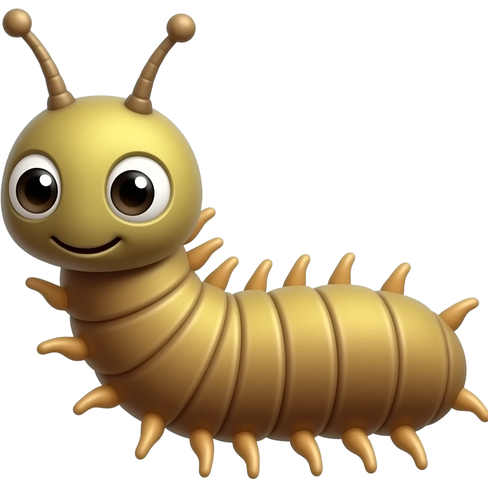 Cartoon millipede emoji