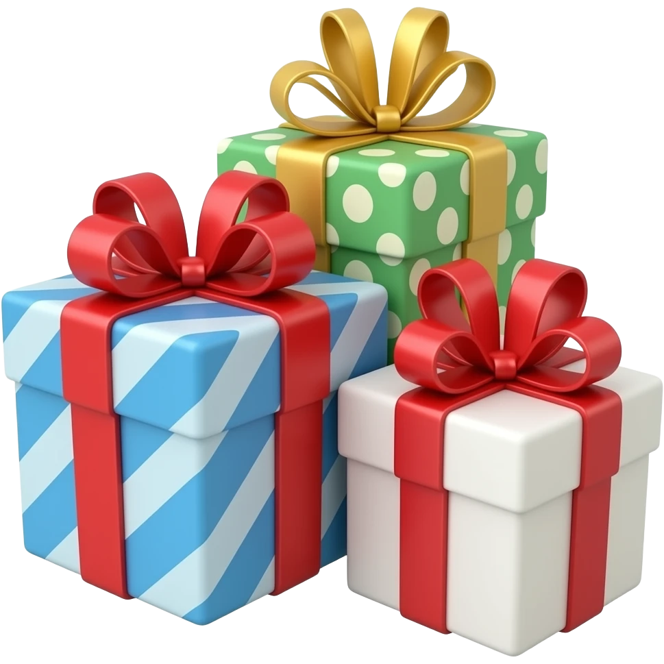 THREE BIRTHDAY GIFTS emoji