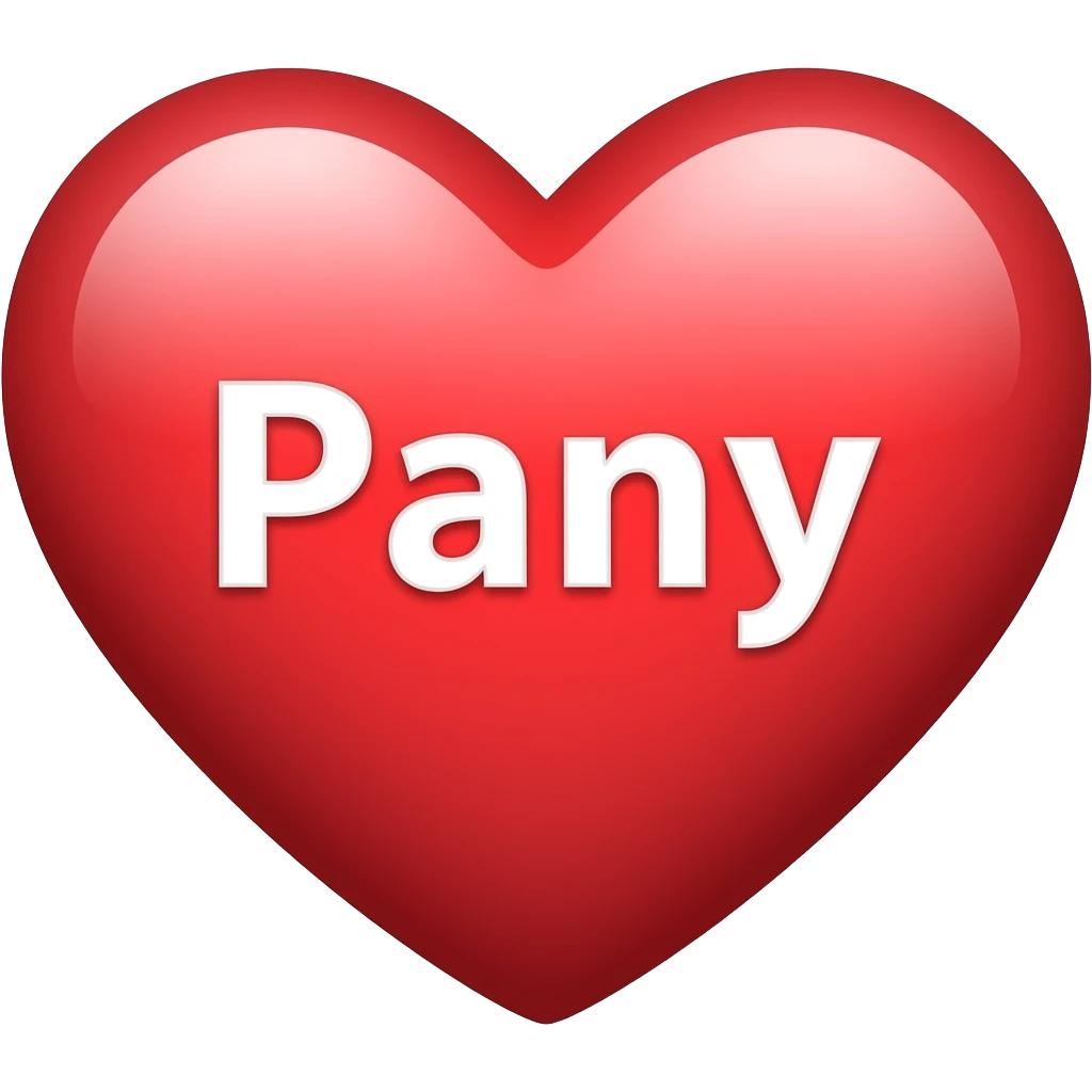 A name (Pany) Inside a big heart emoji