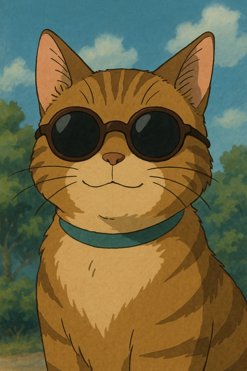 Cat wearing sunglasses emoji
