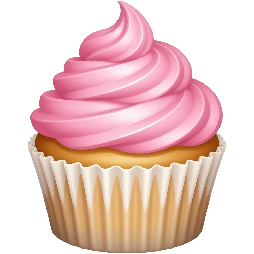 Cupcake with pink icing emoji