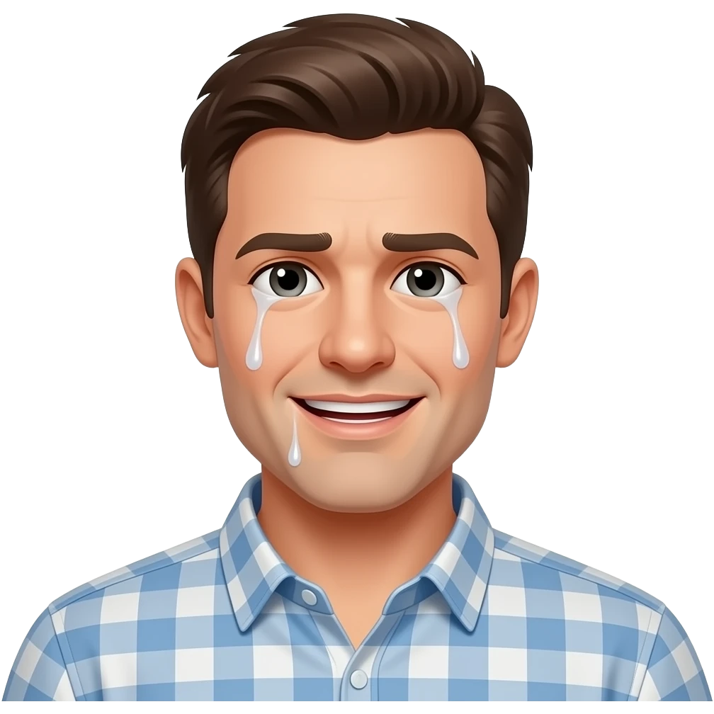 please make a emoji of a guy crying popcorn from his eyes emoji