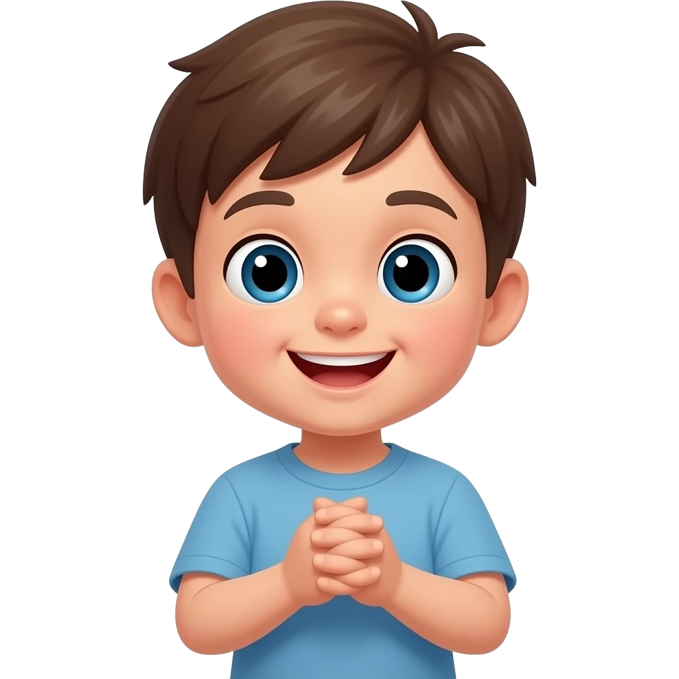 Make a kis holding to hands and looking at the camera and saying 67 emoji