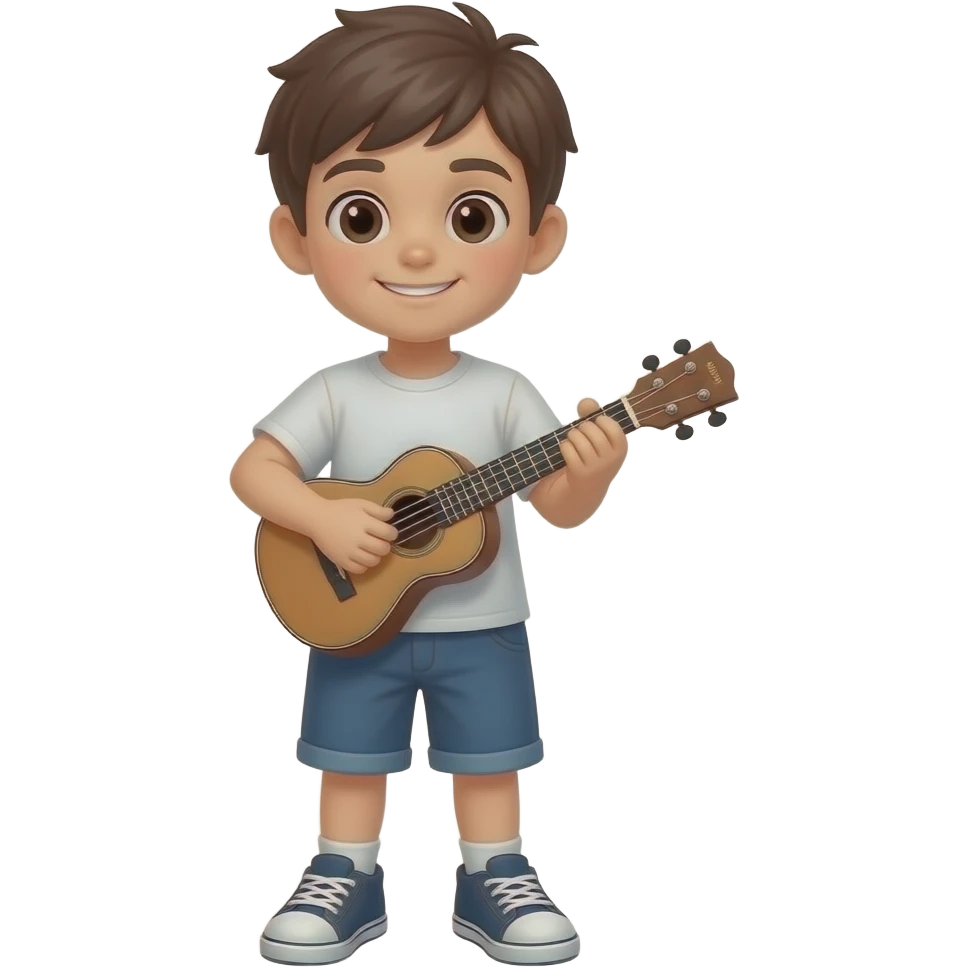 Boy playing ukulele emoji