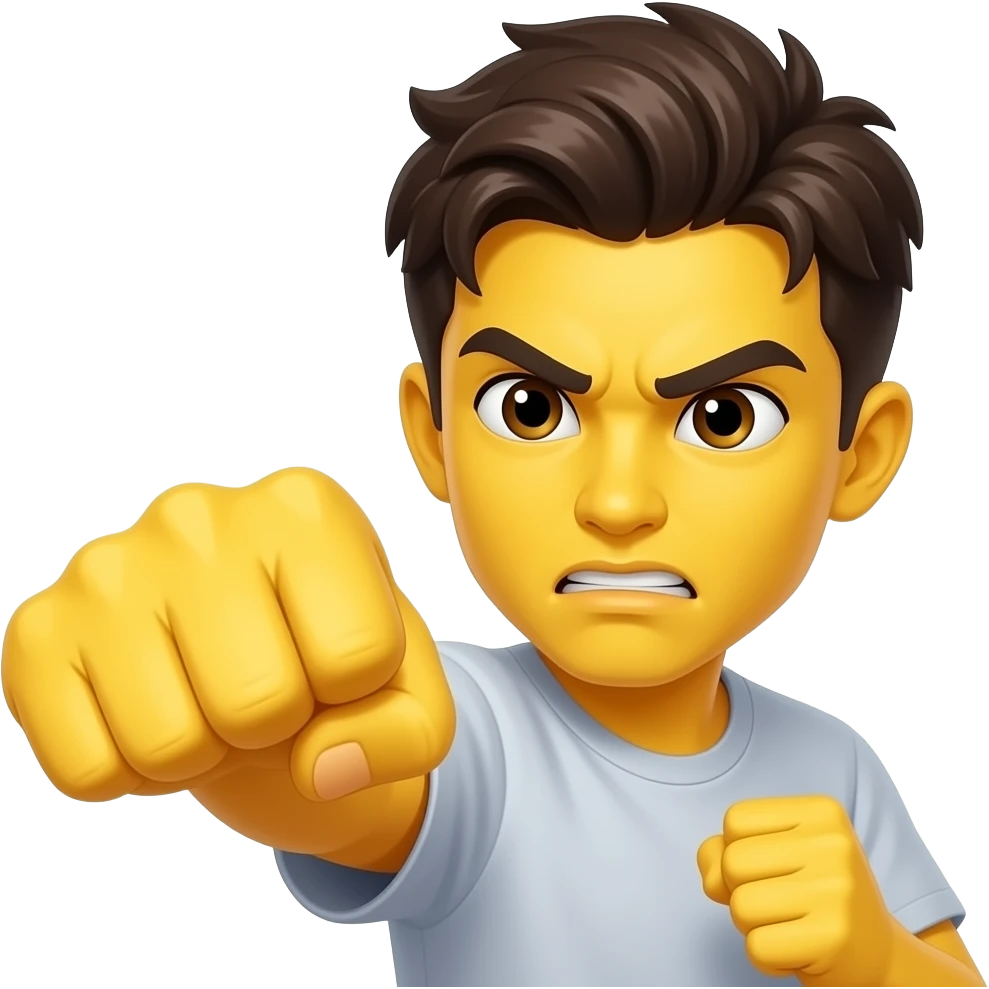 Yellow emoji punch emoji