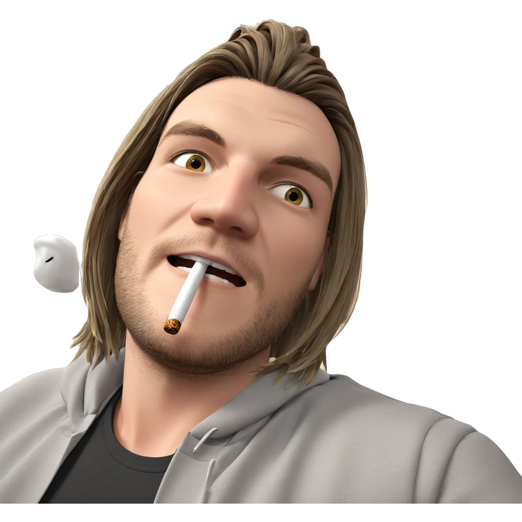 male with cigarette indoors emoji