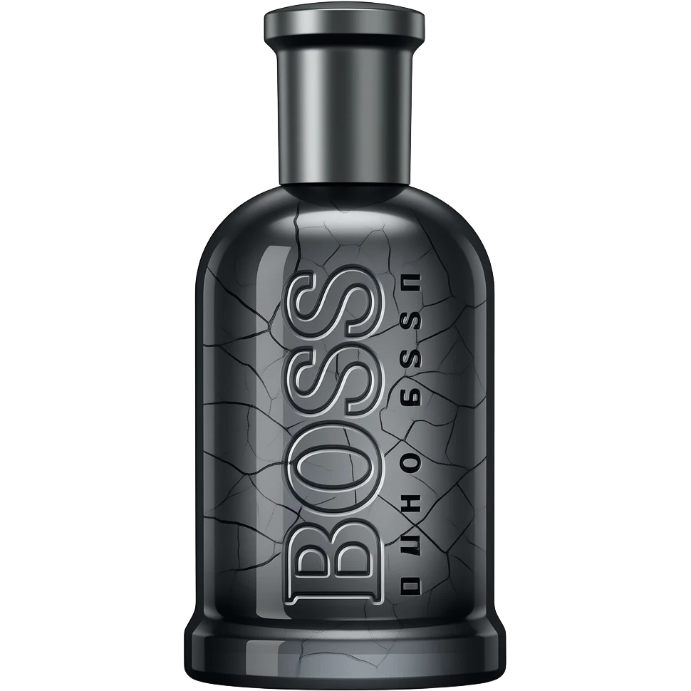 A cologne black fractured that says  boss emoji