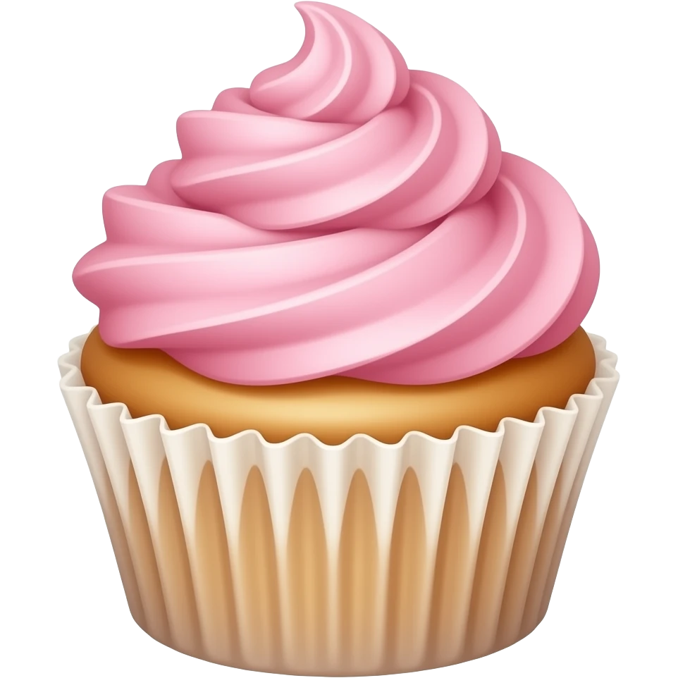 Cupcake with pink icing emoji