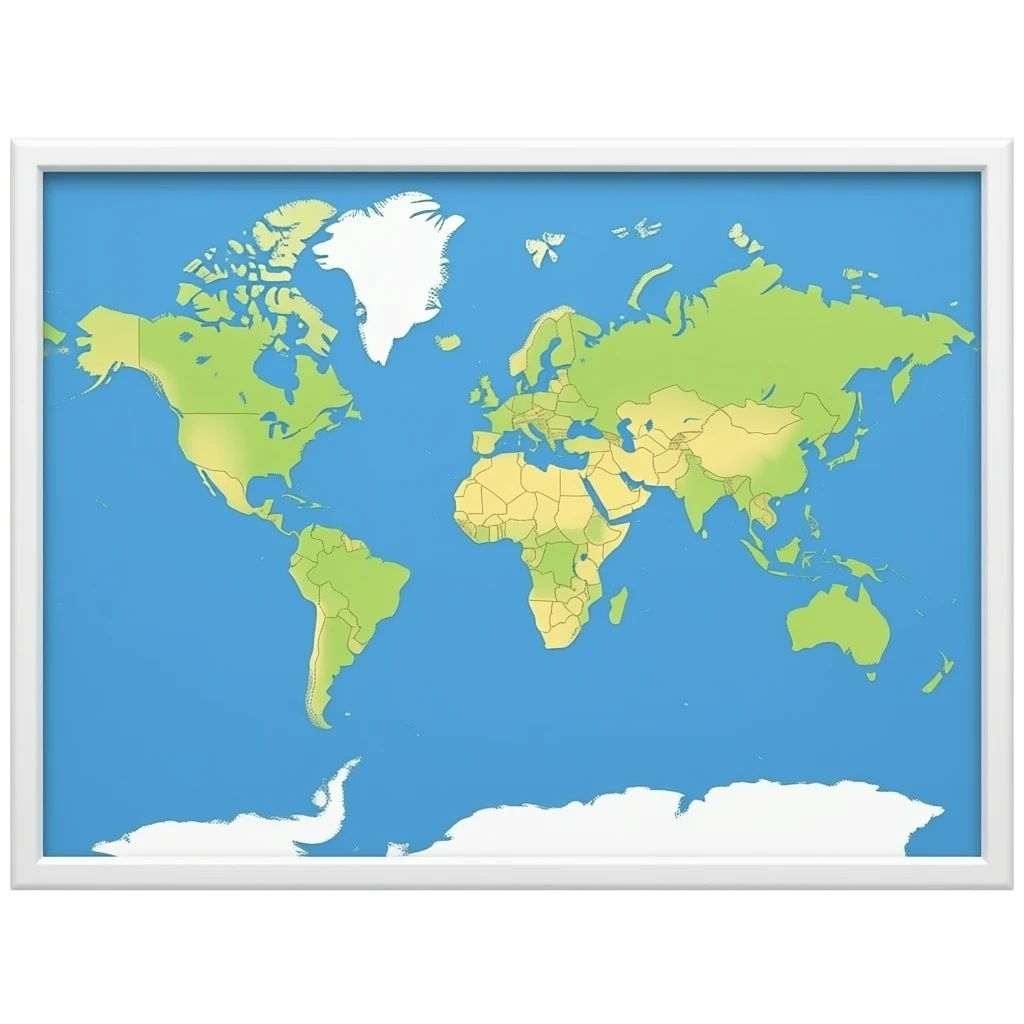 large world map chart emoji