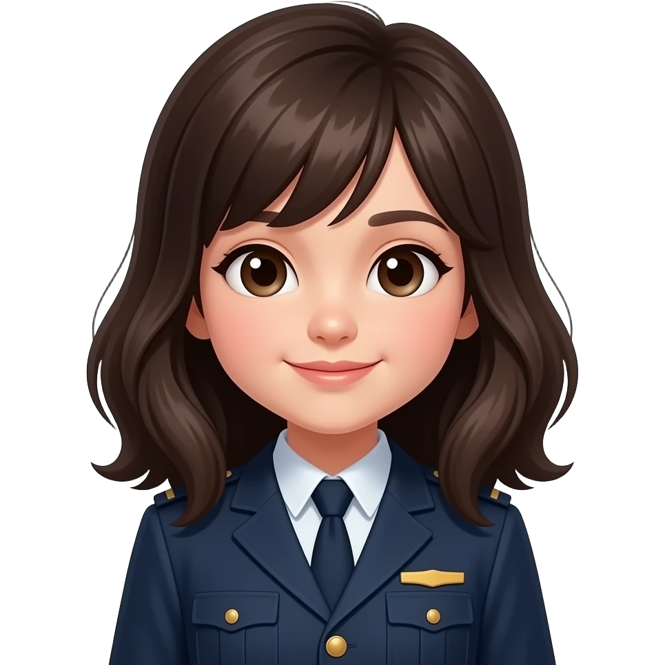 chica  mas morena con uniforme emoji