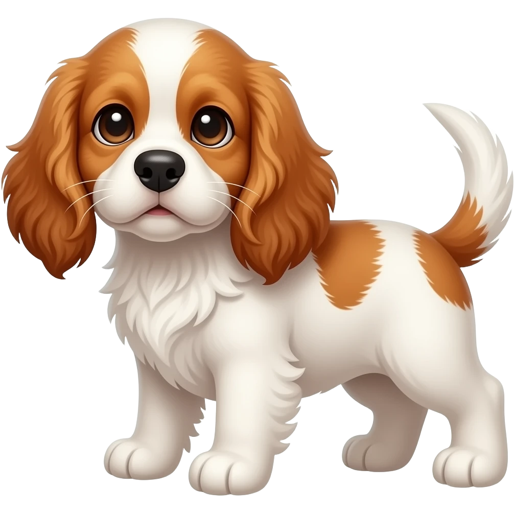 White and red cockerspaniel puppy emoji