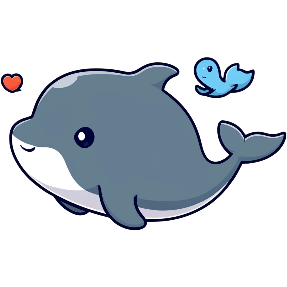 A friendly whale emoji