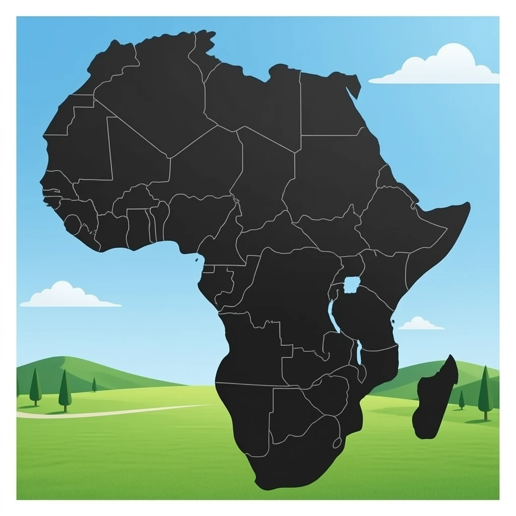 Stitch black Africa map emoji