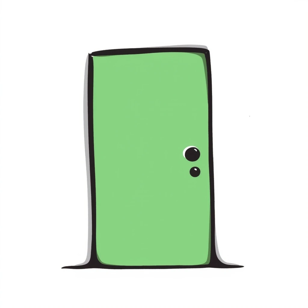 A green door emoji