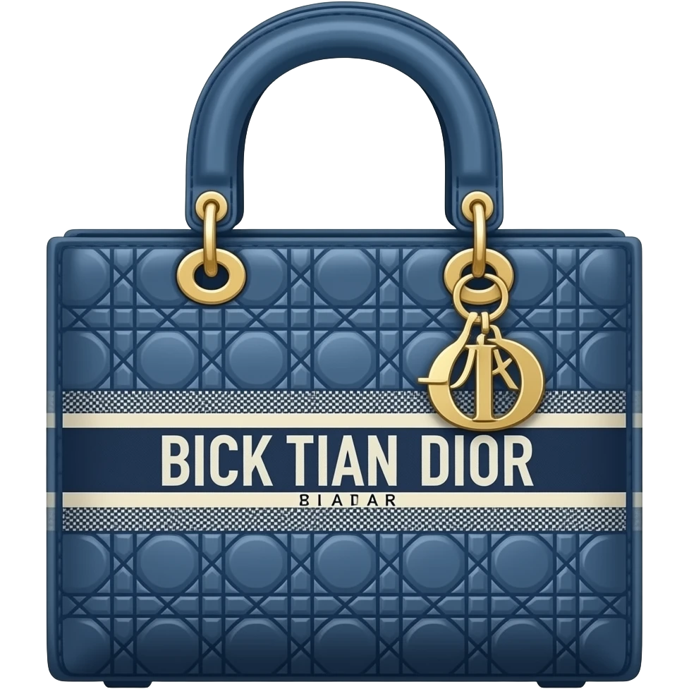 blue dior tote bag emoji