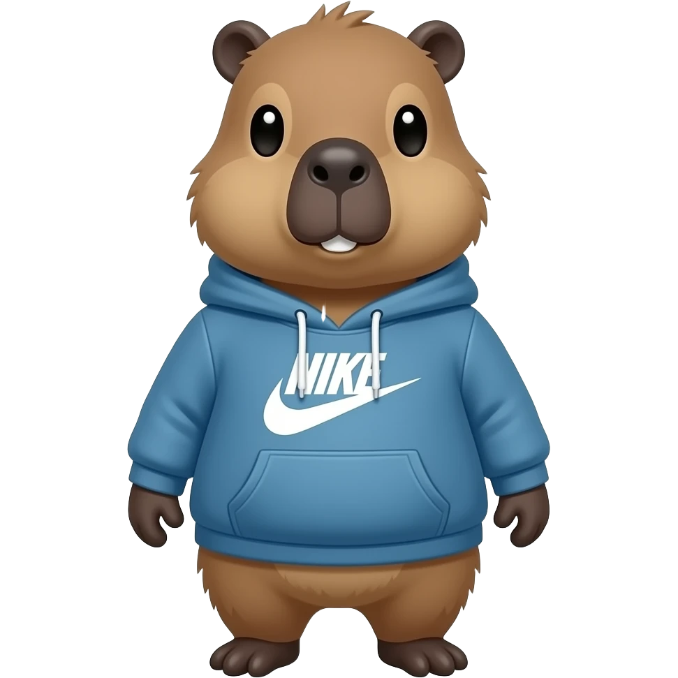 capybara in a nike hoody emoji