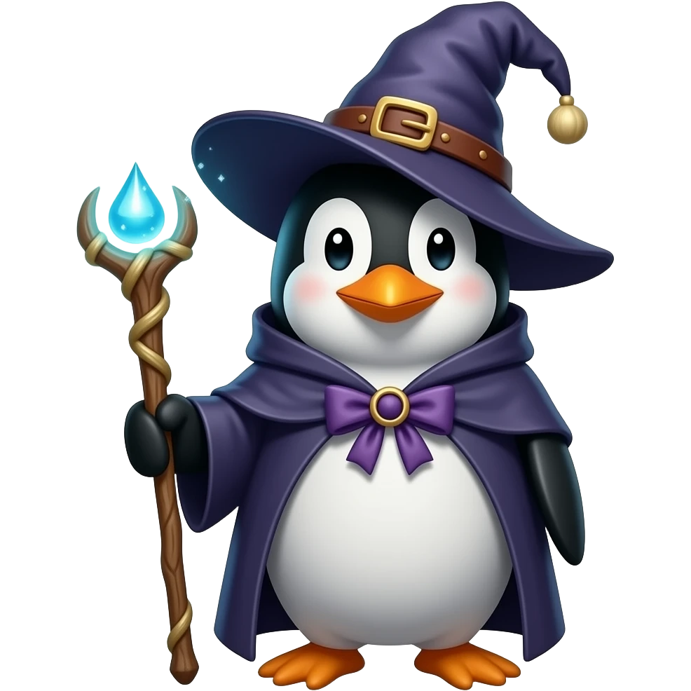 Penguin Wizard emoji