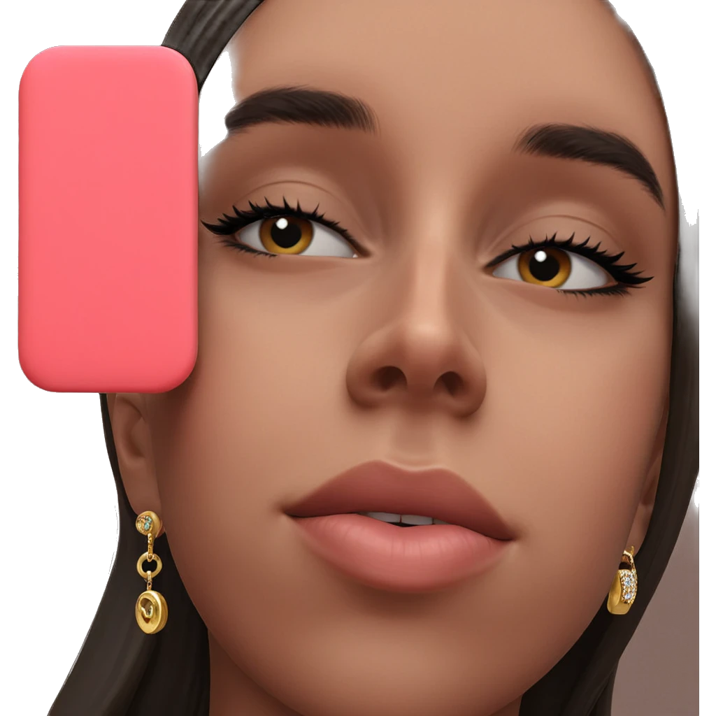 close-up jewelry portrait of girl emoji