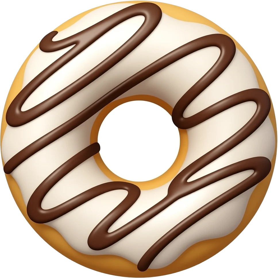 donut with brown swirls no hole emoji