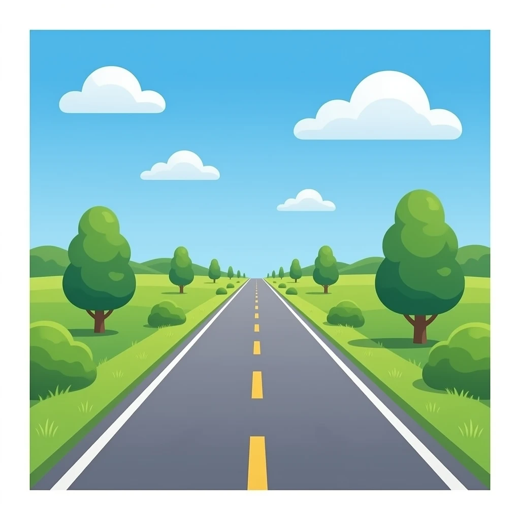 A long road, like a country one emoji