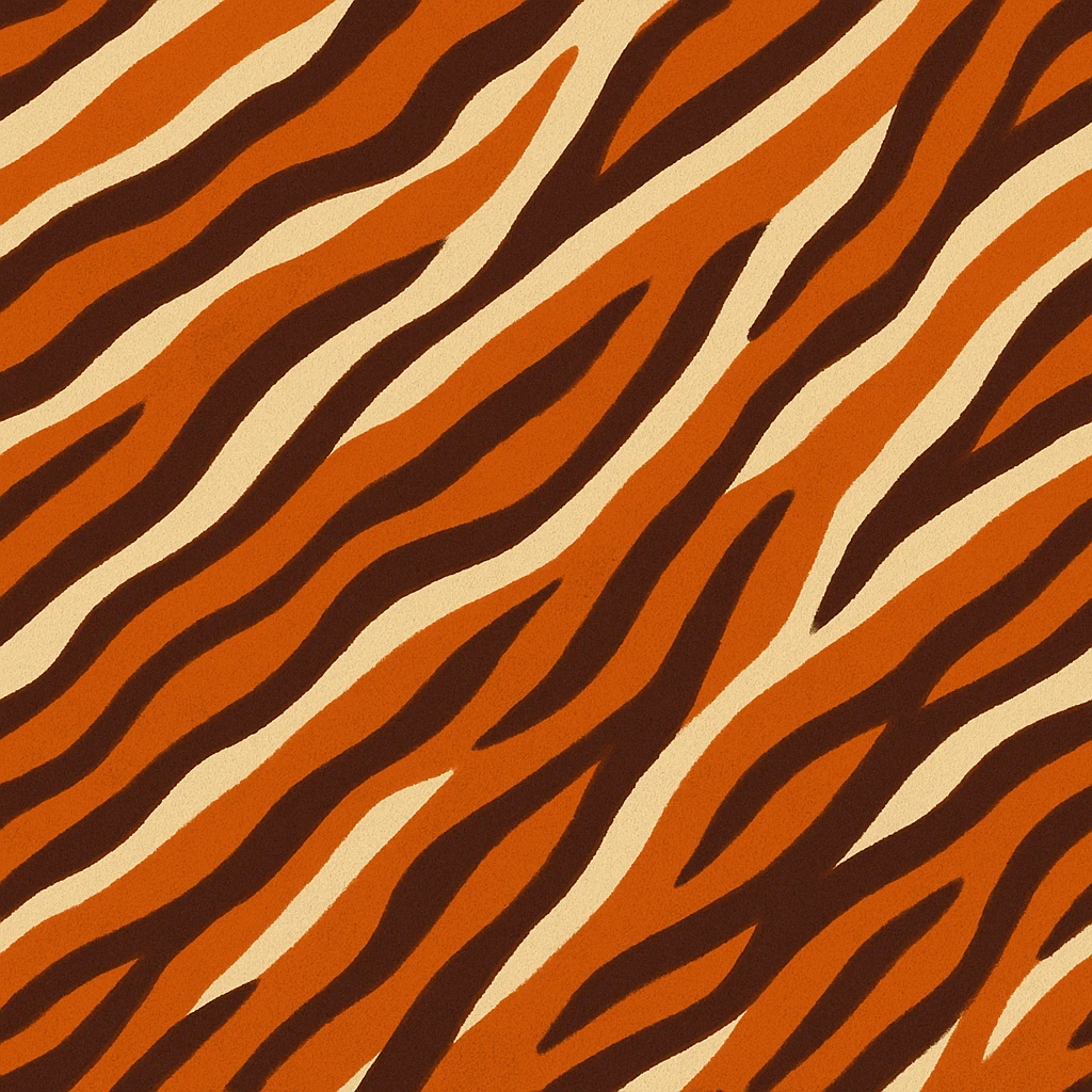 tiger print pattern in autumn colors, orange brown beige palette, abstract seamless texture, bold stylish background emoji