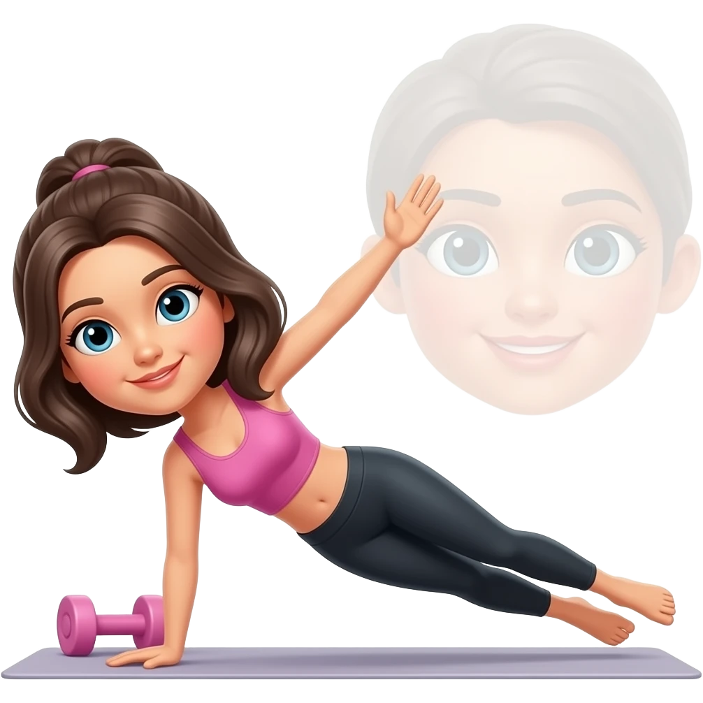 woman side plank emoji