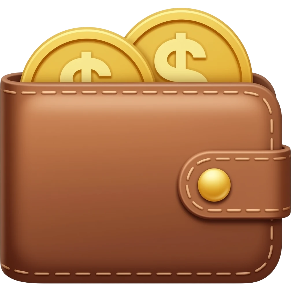 There are a few coins in my wallet emoji