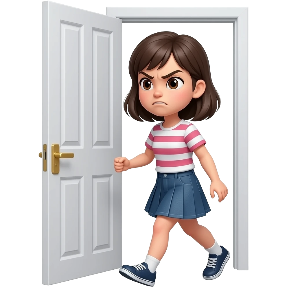 i want an angry girl that walks out the door emoji emoji
