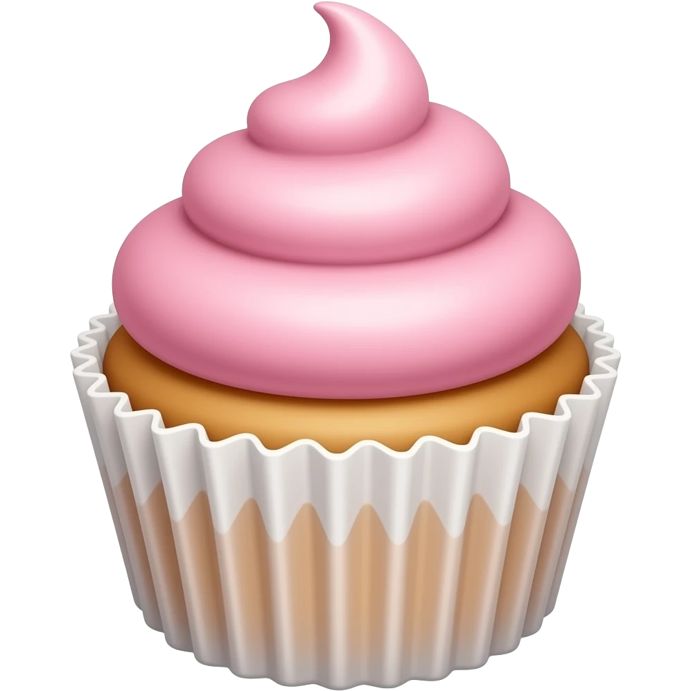 Cupcake with pink icing emoji