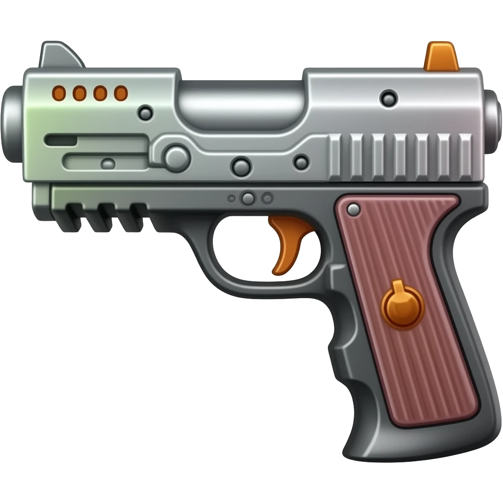 Laser gun emoji
