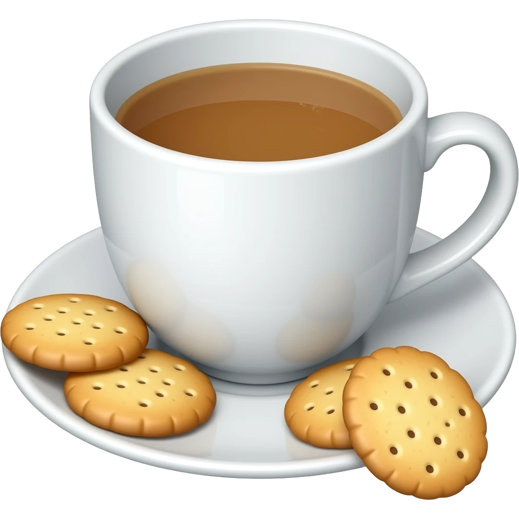 Tea and biscuits emoji