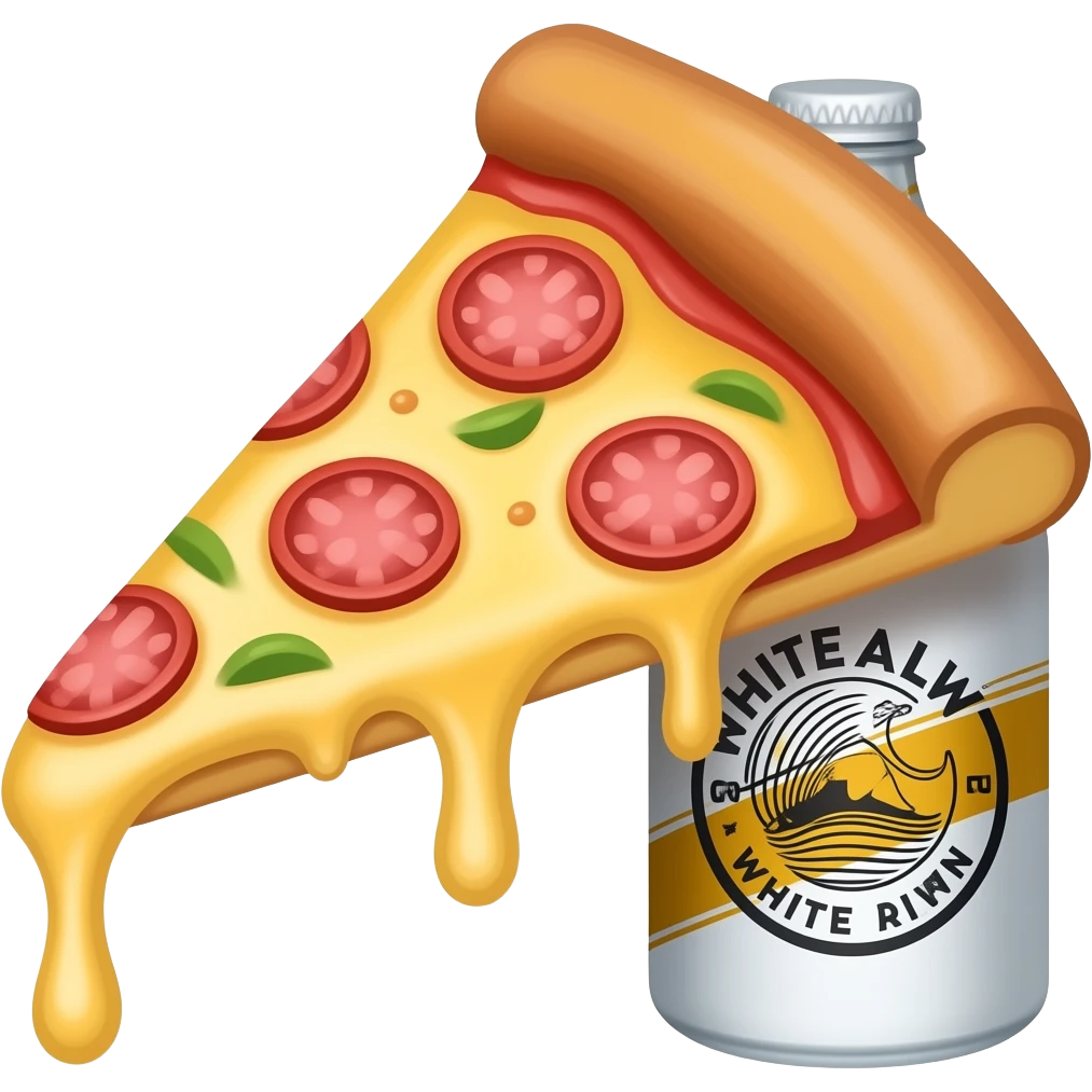pizza and white claw emoji