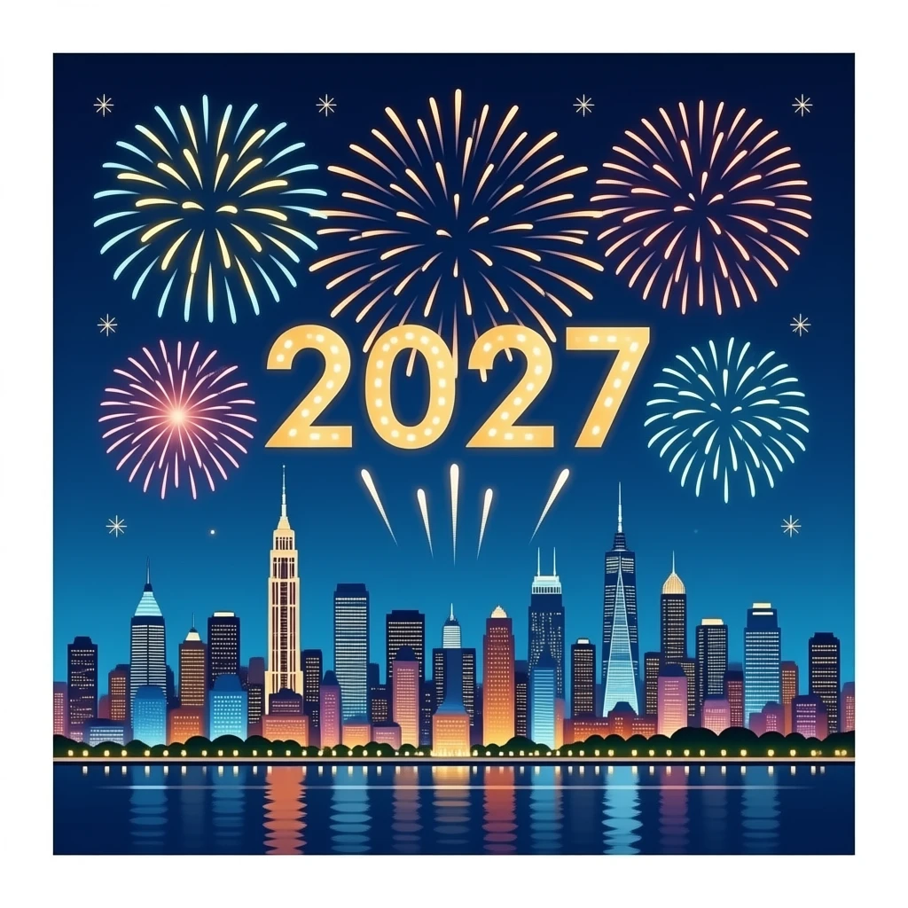 Happy New Year 2027 emoji