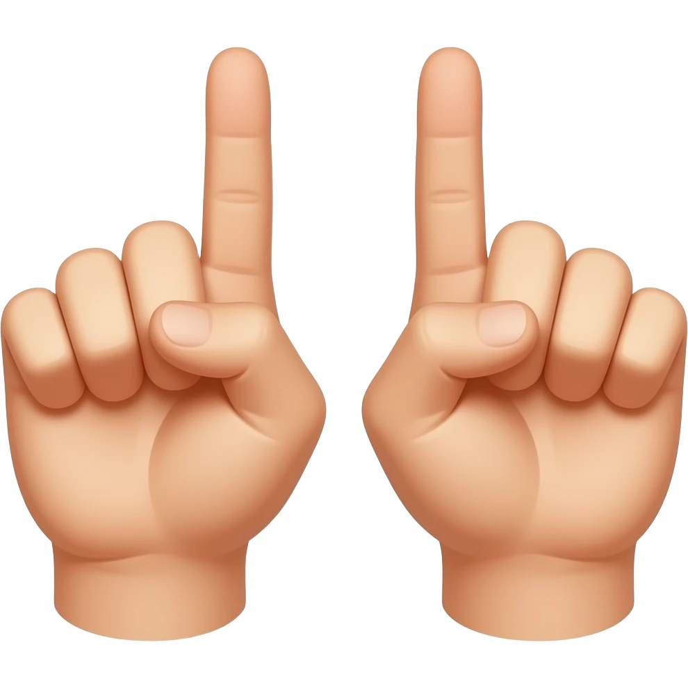 to hands doing gun signs emoji