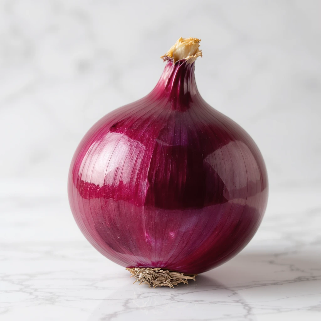 realistic red onion, isolated, no background emoji
