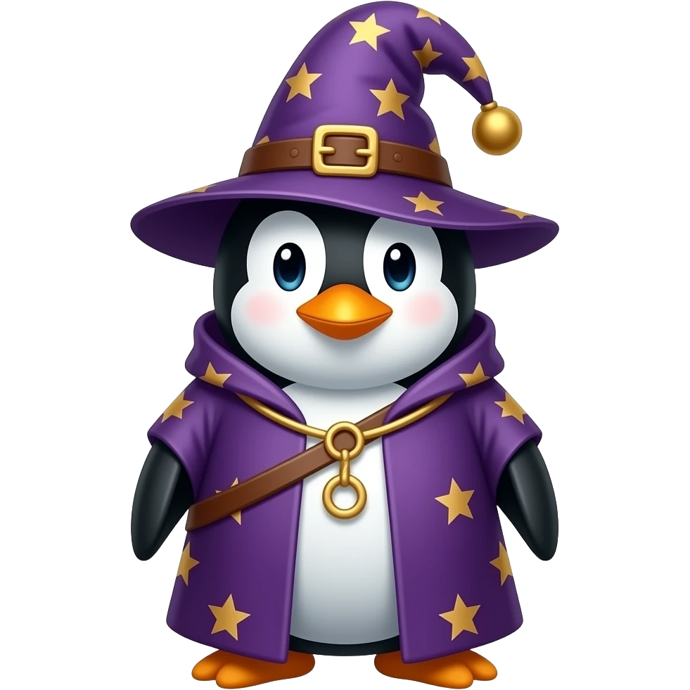 Penguin Wizard emoji