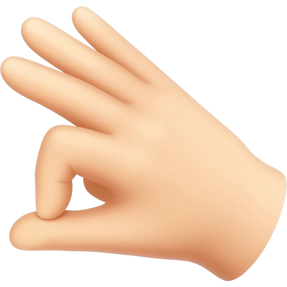 finger gesture showing how small emoji