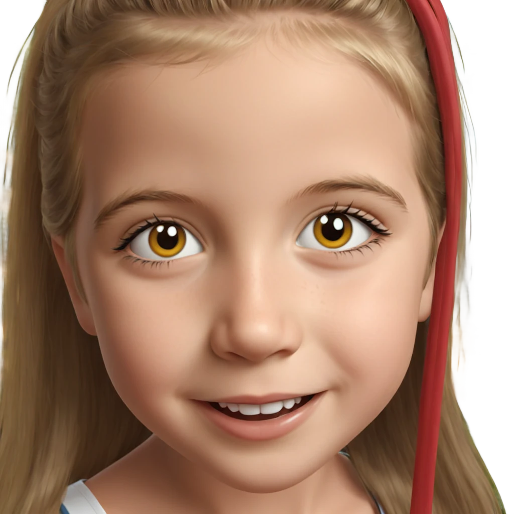 smiling girl portrait in nature emoji