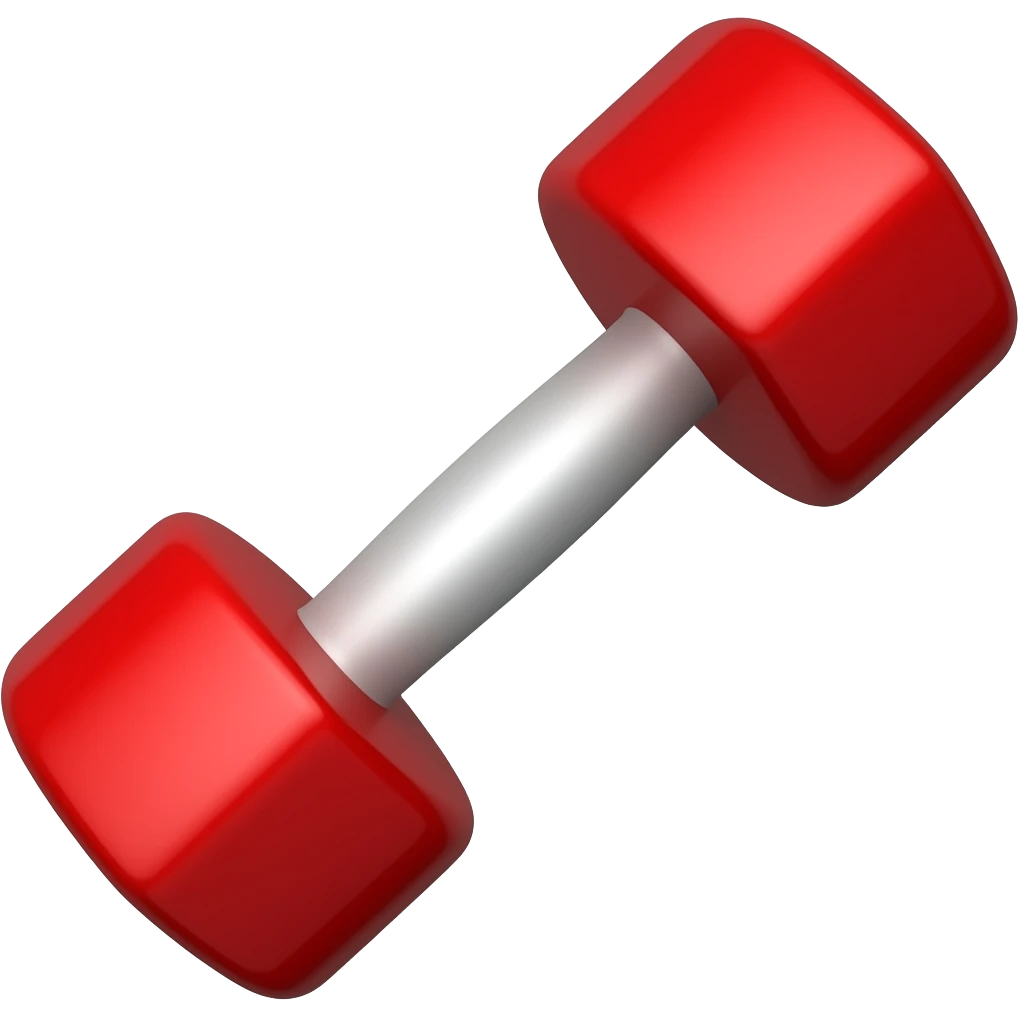 Red dumbbell emoji