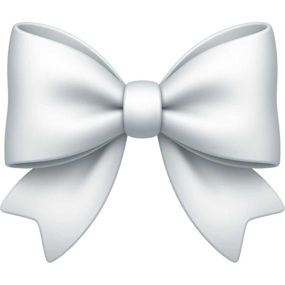 White colour pookie bow emoji
