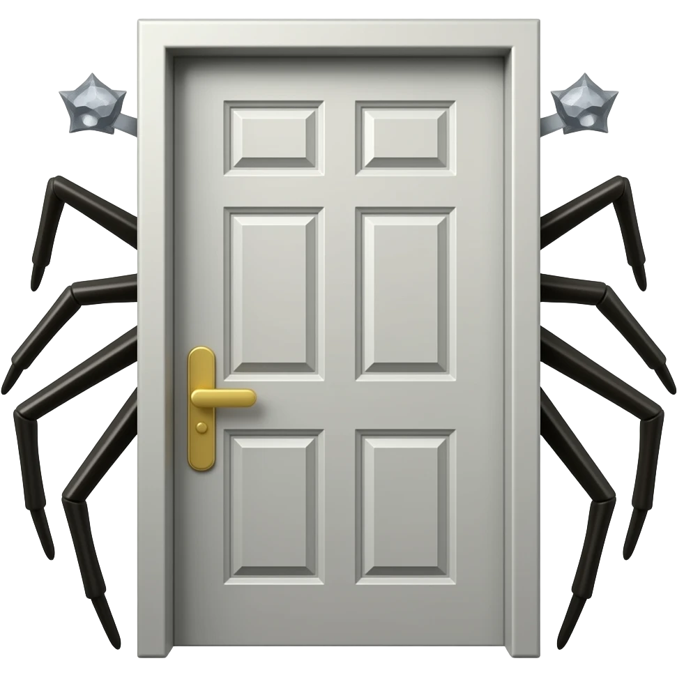 A door with spider legs emoji