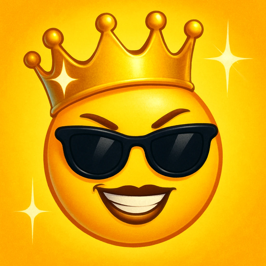 slay emoji with crown emoji