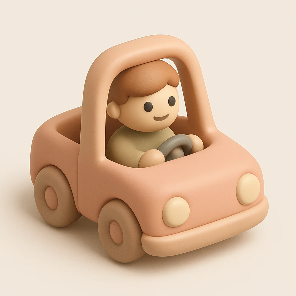 person driving a car emoji