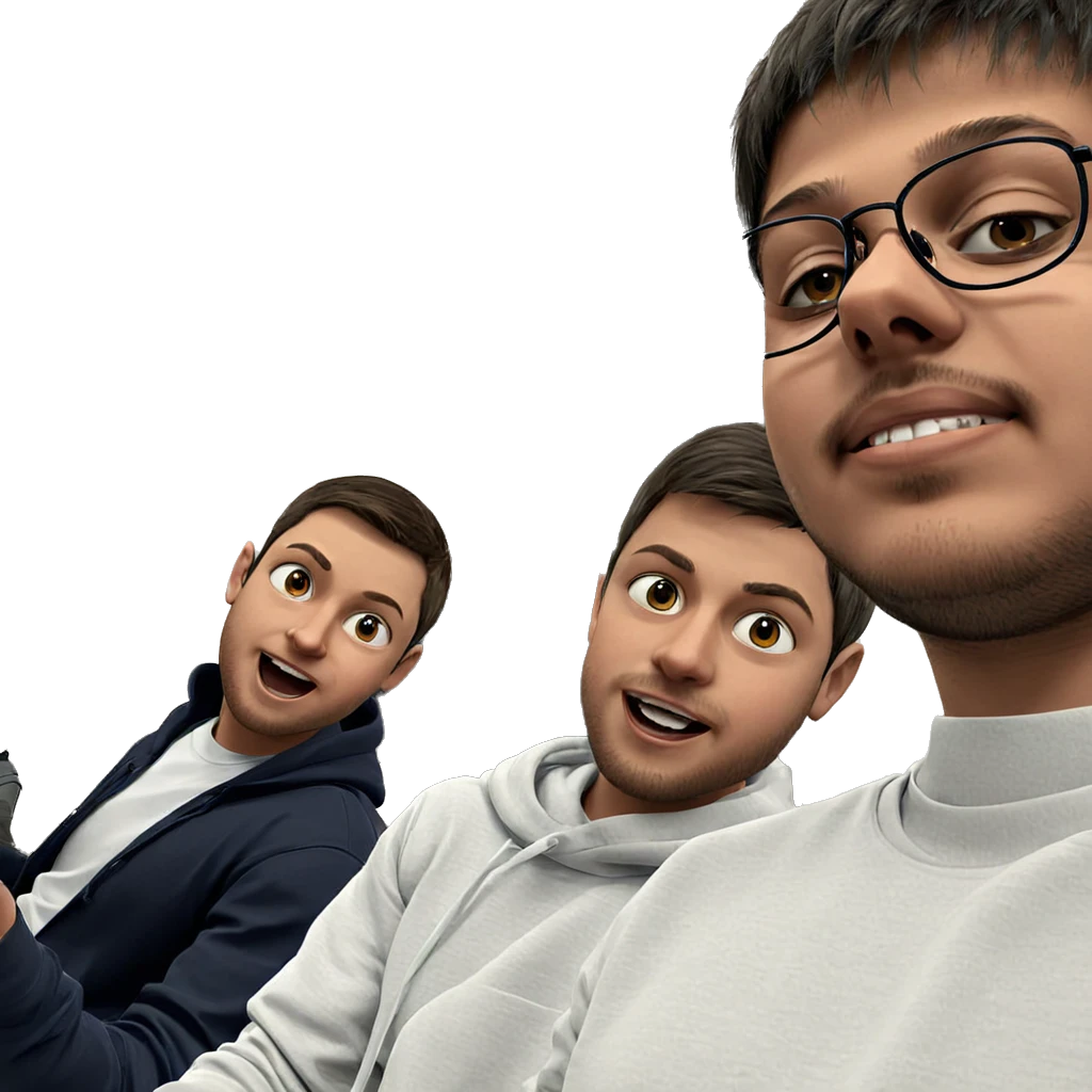 group of boys indoors emoji