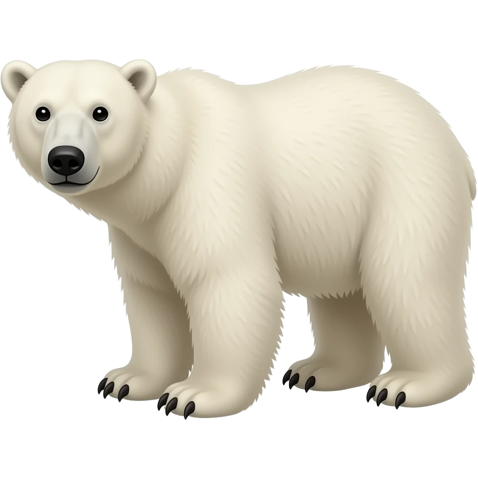 polar bear with a coquette emoji