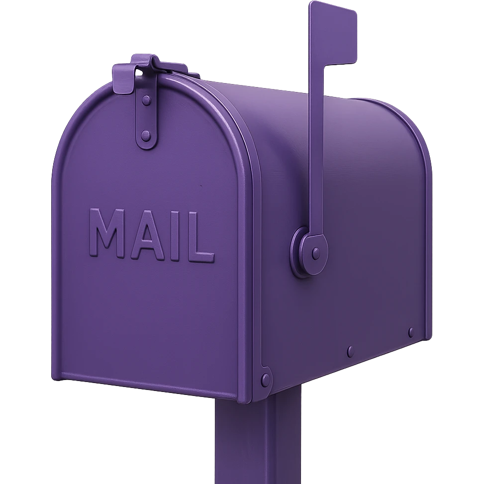 purple mailbox emoji