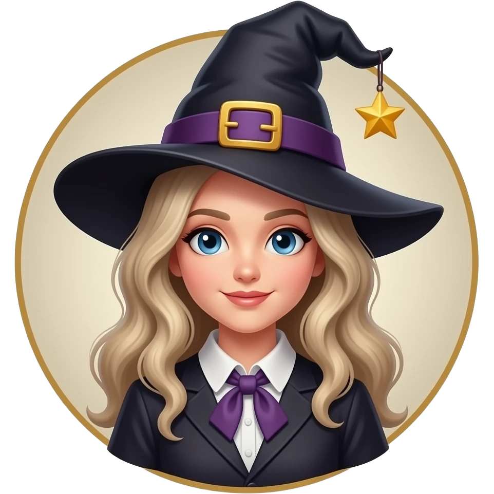 bruxa com tarot emoji