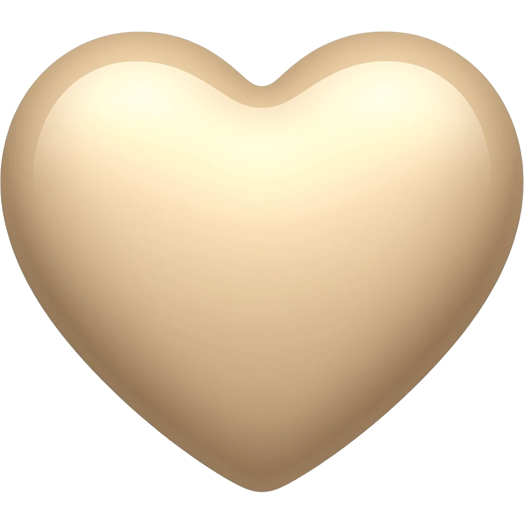 Corazón beige emoji
