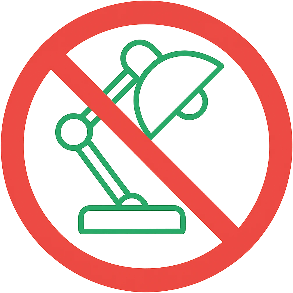Make the green lamp a much brighter, more vivid green while keeping the red prohibition circle intact. Maintain a transparent background. The style should be consistent with the original images. emoji